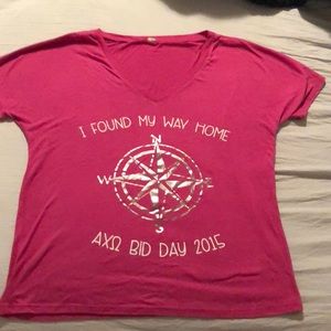 Alpha Chi Omega Pink T-shirt